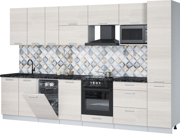 Кухонный гарнитур Интерлиния Мила Лайт 3.3-ПМ4  - фото