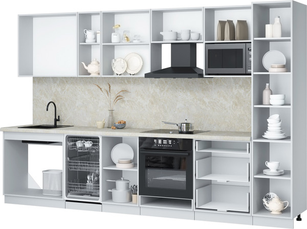 Кухонный гарнитур Интерлиния Мила Лайт 3.3-ПМ4 