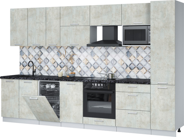 Кухонный гарнитур Интерлиния Мила Лайт 3.3-ПМ4  - фото