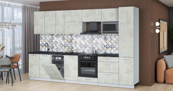 Кухонный гарнитур Интерлиния Мила Лайт 3.3-ПМ4 