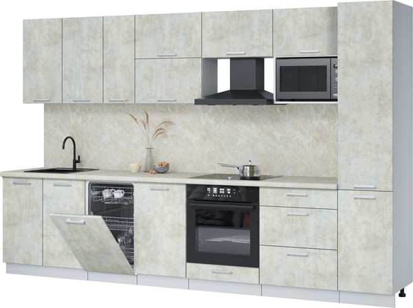 Кухонный гарнитур Интерлиния Мила Лайт 3.3-ПМ4  - фото