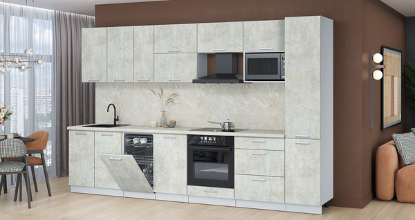 Кухонный гарнитур Интерлиния Мила Лайт 3.3-ПМ4 