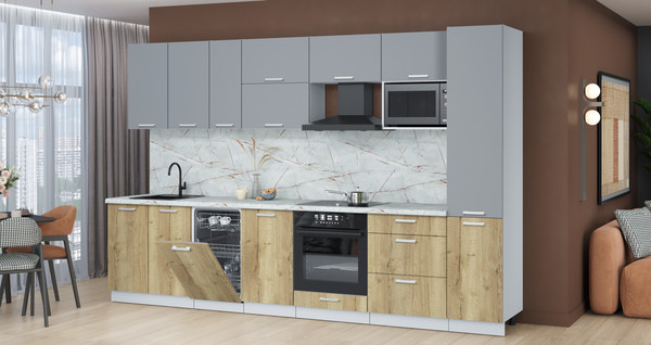 Кухонный гарнитур Интерлиния Мила Лайт 3.3-ПМ4 