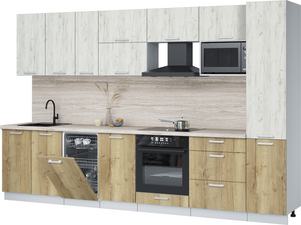 Кухонный гарнитур Интерлиния Мила Лайт 3.3-ПМ4  - фото