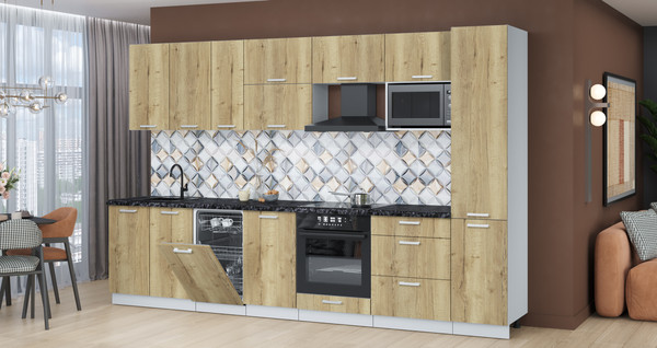 Кухонный гарнитур Интерлиния Мила Лайт 3.3-ПМ4