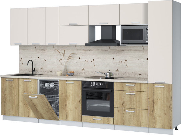 Кухонный гарнитур Интерлиния Мила Лайт 3.3-ПМ4  - фото