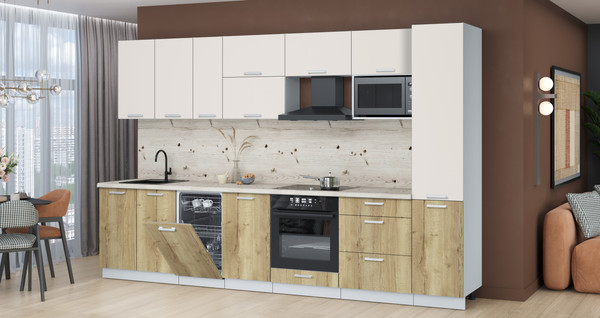 Кухонный гарнитур Интерлиния Мила Лайт 3.3-ПМ4 