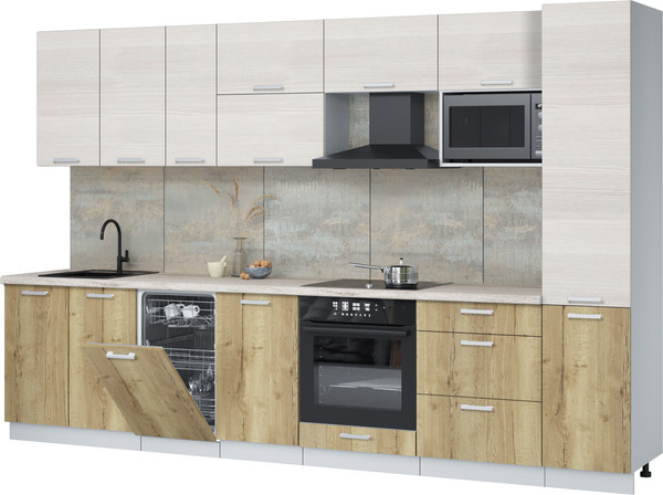 Кухонный гарнитур Интерлиния Мила Лайт 3.3-ПМ4  - фото