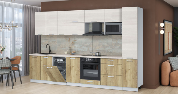 Кухонный гарнитур Интерлиния Мила Лайт 3.3-ПМ4 