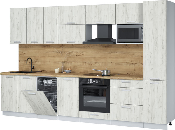 Кухонный гарнитур Интерлиния Мила Лайт 3.3-ПМ4 - фото