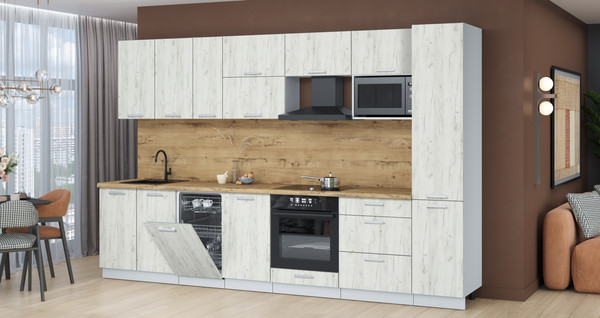 Кухонный гарнитур Интерлиния Мила Лайт 3.3-ПМ4