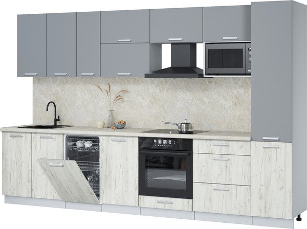 Кухонный гарнитур Интерлиния Мила Лайт 3.3-ПМ4  - фото