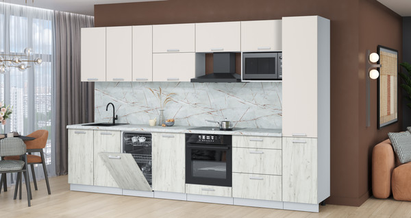 Кухонный гарнитур Интерлиния Мила Лайт 3.3-ПМ4 