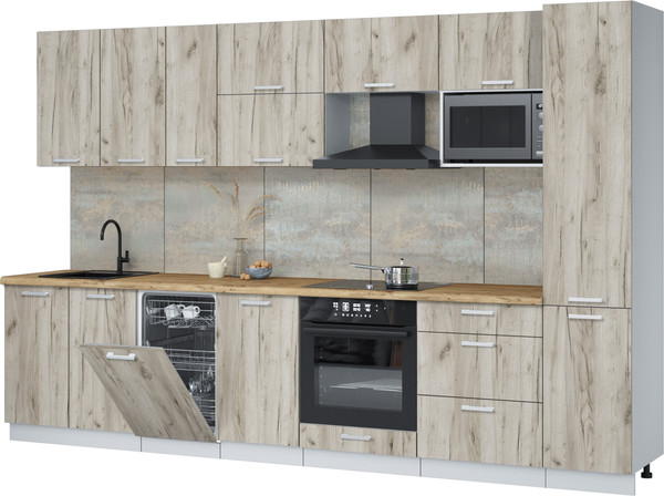 Кухонный гарнитур Интерлиния Мила Лайт 3.3-ПМ4  - фото