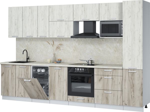 Кухонный гарнитур Интерлиния Мила Лайт 3.3-ПМ4 - фото