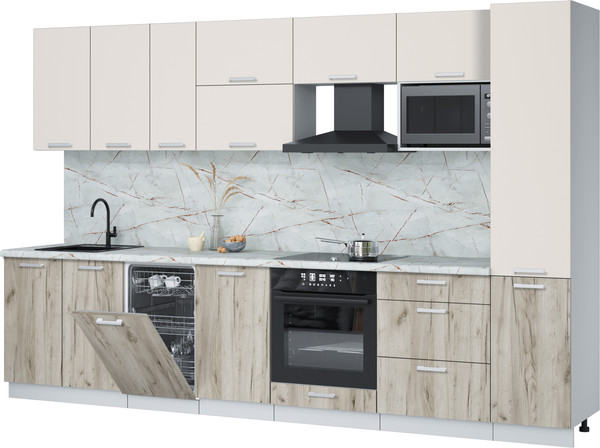 Кухонный гарнитур Интерлиния Мила Лайт 3.3-ПМ4  - фото