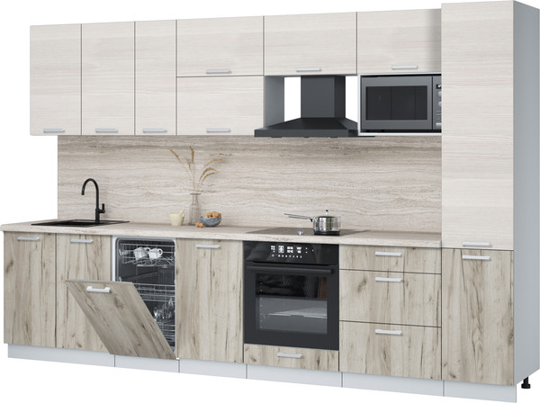 Кухонный гарнитур Интерлиния Мила Лайт 3.3-ПМ4  - фото