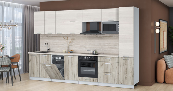 Кухонный гарнитур Интерлиния Мила Лайт 3.3-ПМ4 