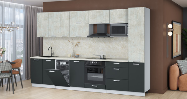 Кухонный гарнитур Интерлиния Мила Лайт 3.3-ПМ4 