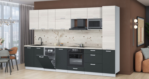 Кухонный гарнитур Интерлиния Мила Лайт 3.3-ПМ4 