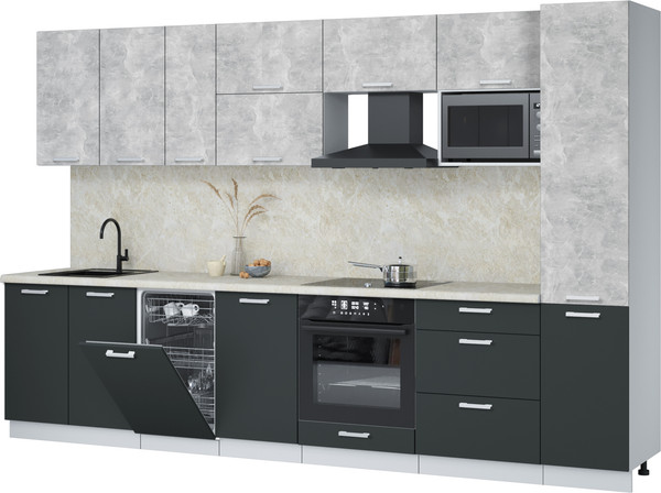 Кухонный гарнитур Интерлиния Мила Лайт 3.3-ПМ4  - фото