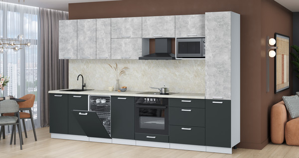 Кухонный гарнитур Интерлиния Мила Лайт 3.3-ПМ4 