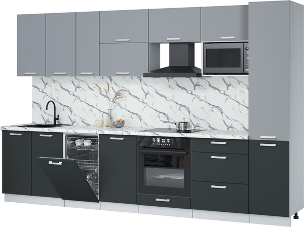 Кухонный гарнитур Интерлиния Мила Лайт 3.3-ПМ4  - фото