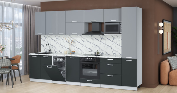 Кухонный гарнитур Интерлиния Мила Лайт 3.3-ПМ4 