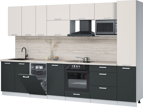 Кухонный гарнитур Интерлиния Мила Лайт 3.3-ПМ4  - фото