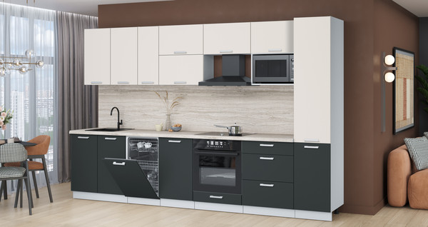 Кухонный гарнитур Интерлиния Мила Лайт 3.3-ПМ4 