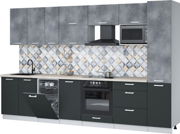 Кухонный гарнитур Интерлиния Мила Лайт 3.3-ПМ4  - фото