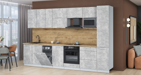 Кухонный гарнитур Интерлиния Мила Лайт 3.3-ПМ4 