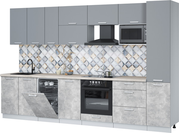 Кухонный гарнитур Интерлиния Мила Лайт 3.3-ПМ4  - фото