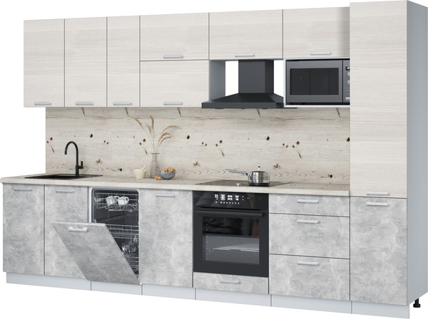 Кухонный гарнитур Интерлиния Мила Лайт 3.3-ПМ4  - фото