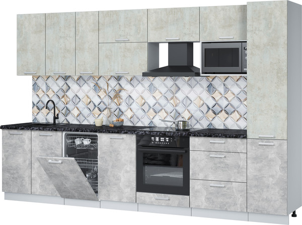 Кухонный гарнитур Интерлиния Мила Лайт 3.3-ПМ4  - фото