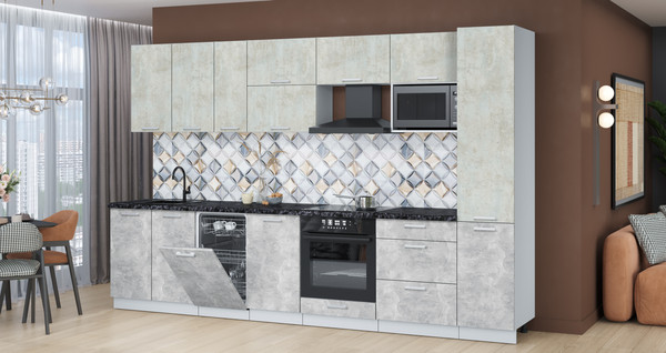 Кухонный гарнитур Интерлиния Мила Лайт 3.3-ПМ4 