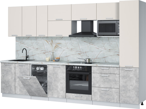 Кухонный гарнитур Интерлиния Мила Лайт 3.3-ПМ4  - фото