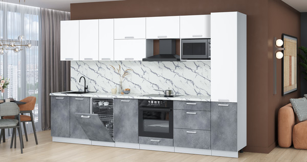 Кухонный гарнитур Интерлиния Мила Лайт 3.3-ПМ4 