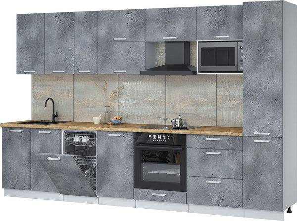 Кухонный гарнитур Интерлиния Мила Лайт 3.3-ПМ4  - фото