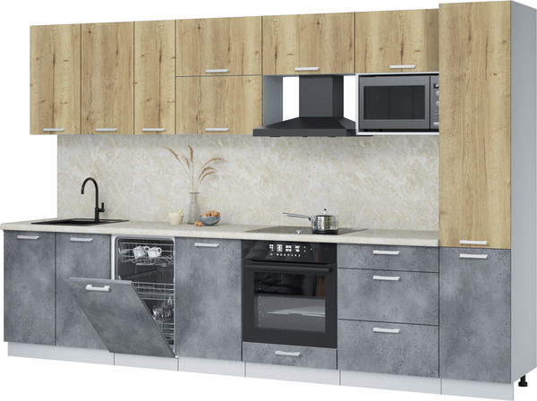 Кухонный гарнитур Интерлиния Мила Лайт 3.3-ПМ4  - фото