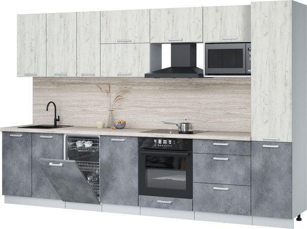 Кухонный гарнитур Интерлиния Мила Лайт 3.3-ПМ4  - фото