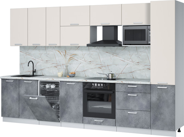 Кухонный гарнитур Интерлиния Мила Лайт 3.3-ПМ4  - фото