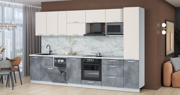 Кухонный гарнитур Интерлиния Мила Лайт 3.3-ПМ4 