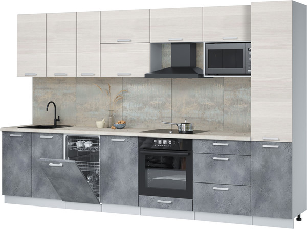 Кухонный гарнитур Интерлиния Мила Лайт 3.3-ПМ4  - фото