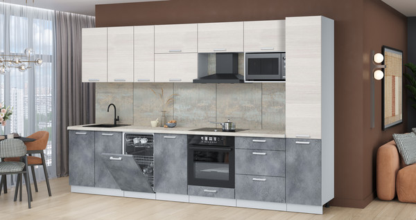 Кухонный гарнитур Интерлиния Мила Лайт 3.3-ПМ4 