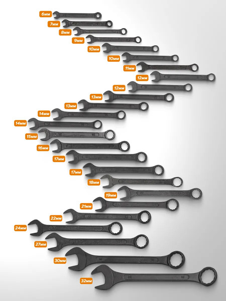 Набор ключей ISMA ISMA-5261DP+1 Black / 63597