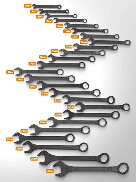 Набор ключей ISMA ISMA-5261P+1 Black / 63604