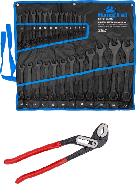 Набор ключей KingTul KT-5261DP+1 Black / 63598 - фото
