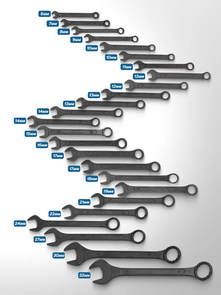 Набор ключей KingTul KT-5261DP+1 Black / 63598