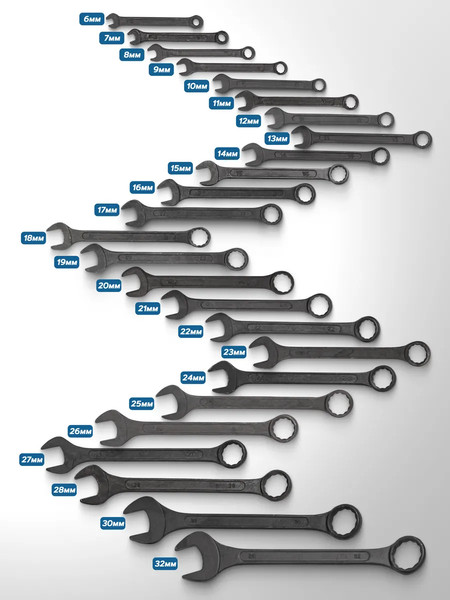 Набор ключей KingTul KT-5261P+1 Black / 63605